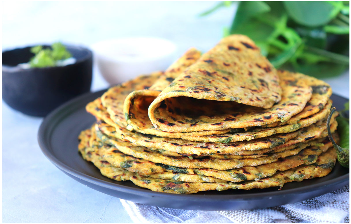 Piadina di lenticchie rosse con ricotta e pomodorini